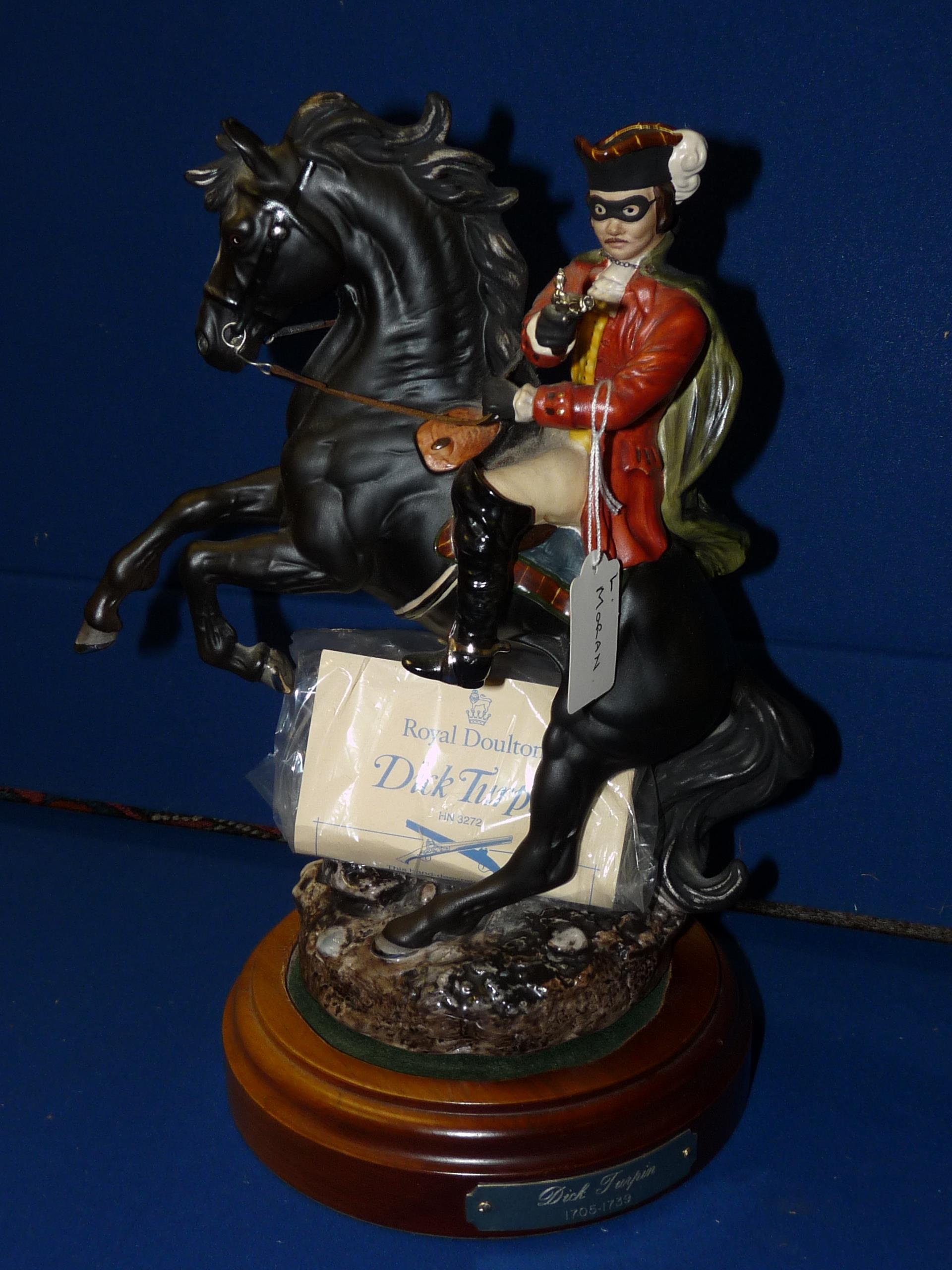 Limited Edition Royal Doulton Dick Turpin figure and stand
