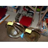 Brass pans etc