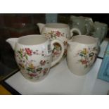 Trio of Copeland Spode graduated jugs