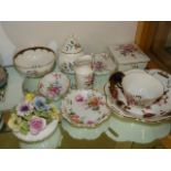 Collection of Crown Derby, Aynsley and Coalport ceramics