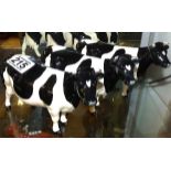 Trio of Beswick freesian cows marked Claybury Leeswater