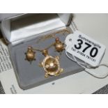 18k Gold, Ruby & Diamond Turtle Pendant & Necklace