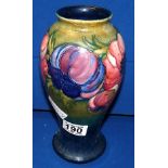 Moorcroft Green Anemone vase - A/F 23cm high