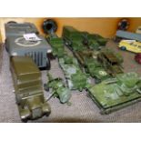 Collection of Dinky die-cast military vehicles