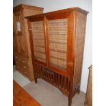 Wicker oriental style cupboard