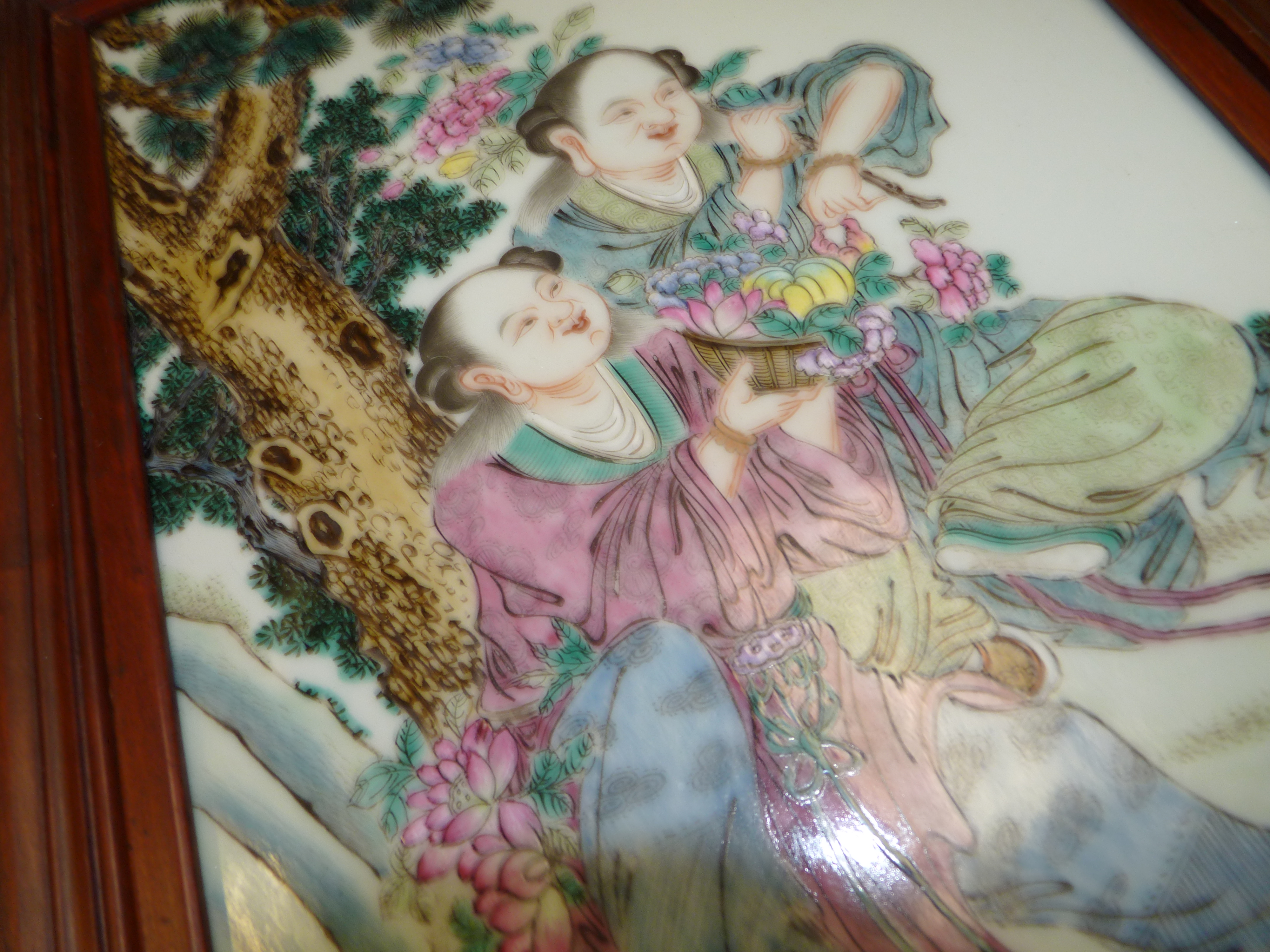 Chinese wall plaque 25cm x 37cm - Image 4 of 9