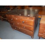 Victorian mahogany chest and 2 repro. Cabinets