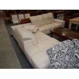 Cream corner leather sofa