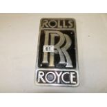 Rolls Royce cast iron sign