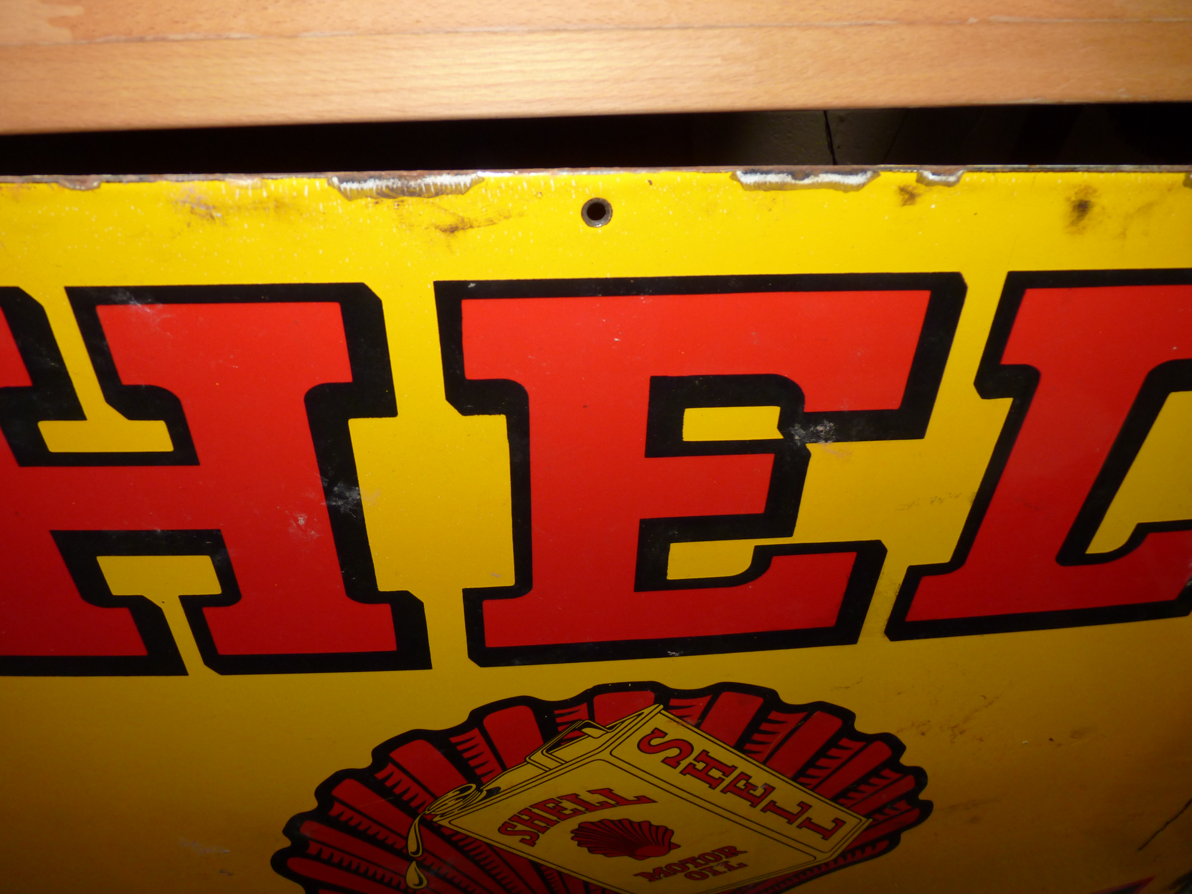 Shell motor oil enamel sign - Image 3 of 4