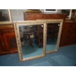 Pair of gilt mirrors + 2