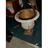 Cast iron urn and jam pan