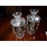 Pair of glass lustres