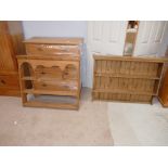 2 x Pine wall racks