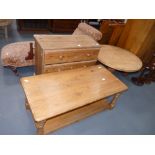 Modern pine coffee table and 3 ht chest