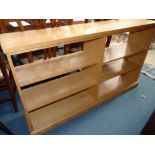 Yorkshire oak open book shelves 150 x 86 ( YEWOOD BOOKCASE NOW 901a )