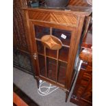 Edwardian inlaid display cabinet