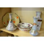 1930s Wilton Ware lustre set and Worcester and Masons bowls