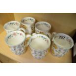 Set of six Minton Haddon Hall mugs