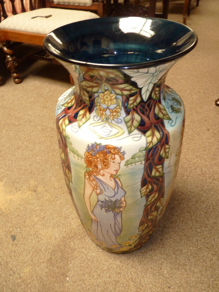 Large 65cm Moorcroft 'Belle femmes' / four seasons vase in excellent condition - Image 9 of 9