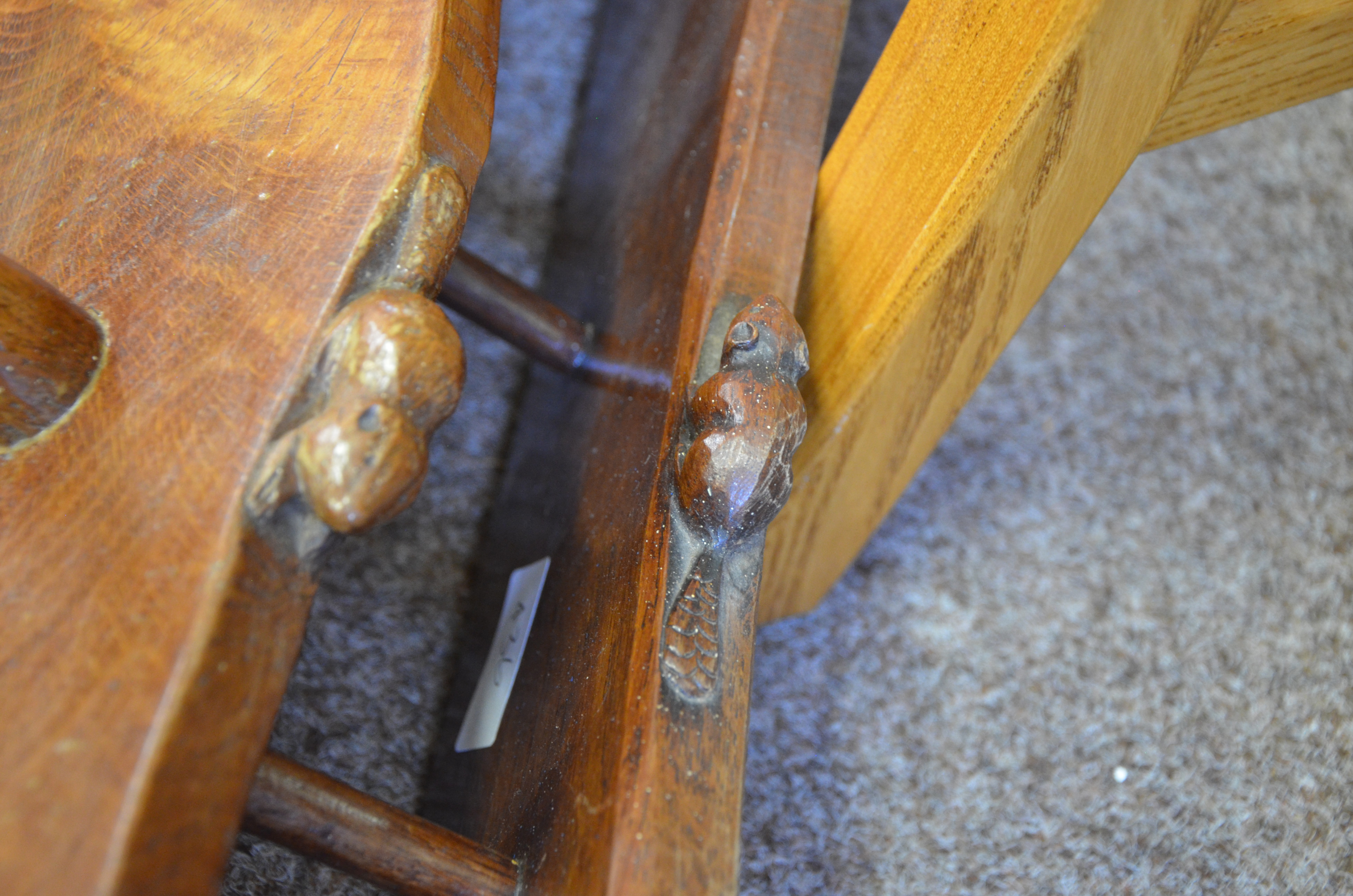 Pair of Beaverman oak wall-mounted coat hooks - Image 2 of 2