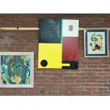 Collection of Three Modern Abstract Art Pieces