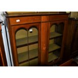 Edwardian inlaid display cabinet