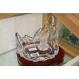 French glass sculpture and nachtmann bird paperweight