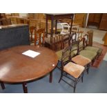 9 Misc chairs and 2 x D End tables