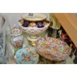 Assorted ceramics in Meissen, Dresden & Cauldon