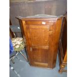 Oak antique corner wall cupboard