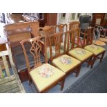 8 x Antique dining chairs