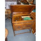 Gramaphone in oak cabinet