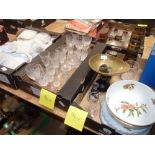 4 x misc incl glassware, scales etc