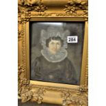 Framed painting of Mrs Richard Corser (A/F)