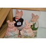 Group of Four Nat West Wade pigs