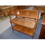 Victorian mahogany 3ht dumb waiter