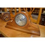 Edwardian inlaid mantle clock