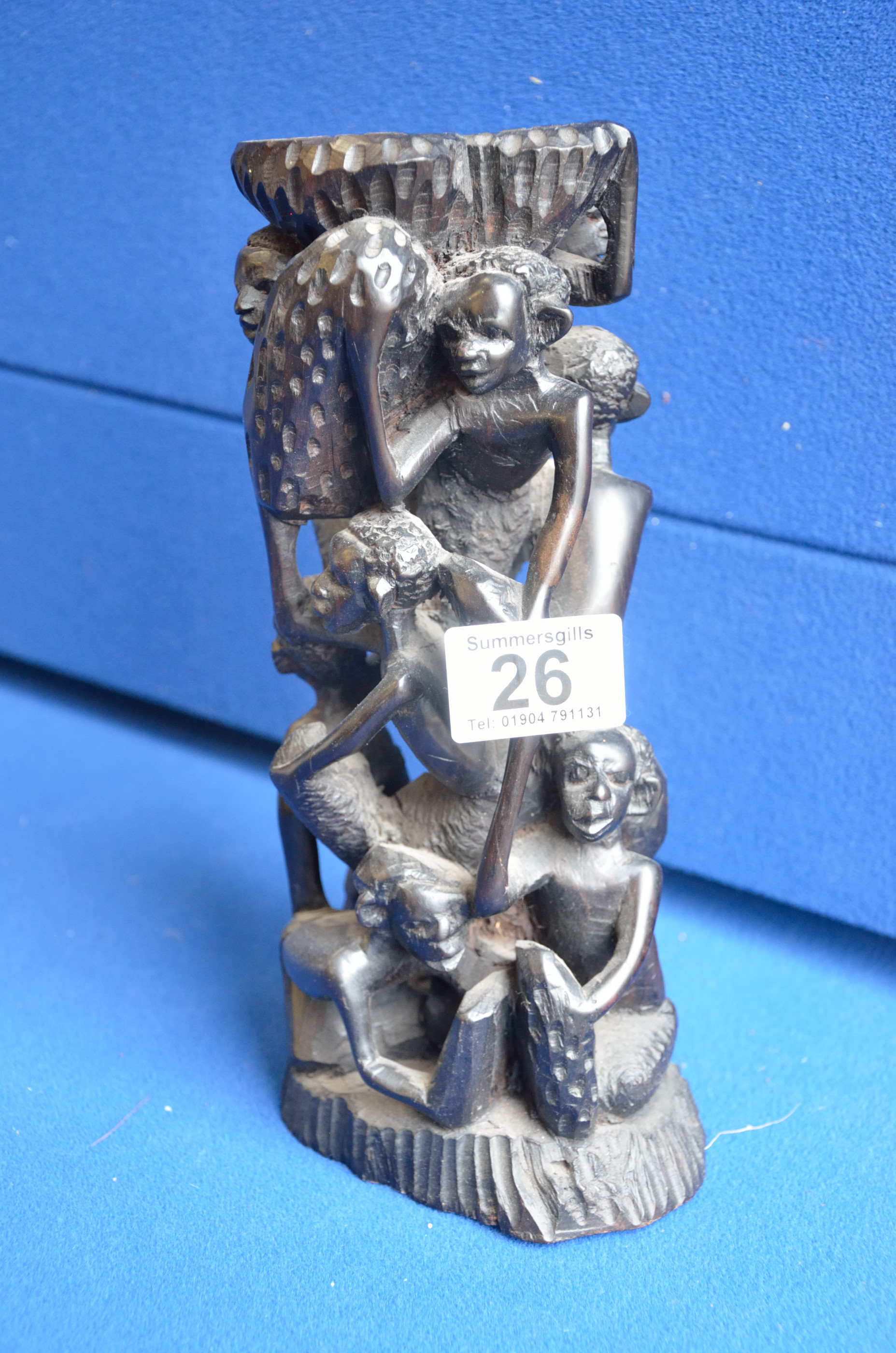 23cm African Makonde Ladder Figure