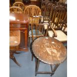 2 bedroom chairs and oak occasional table