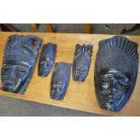 Group of African masks