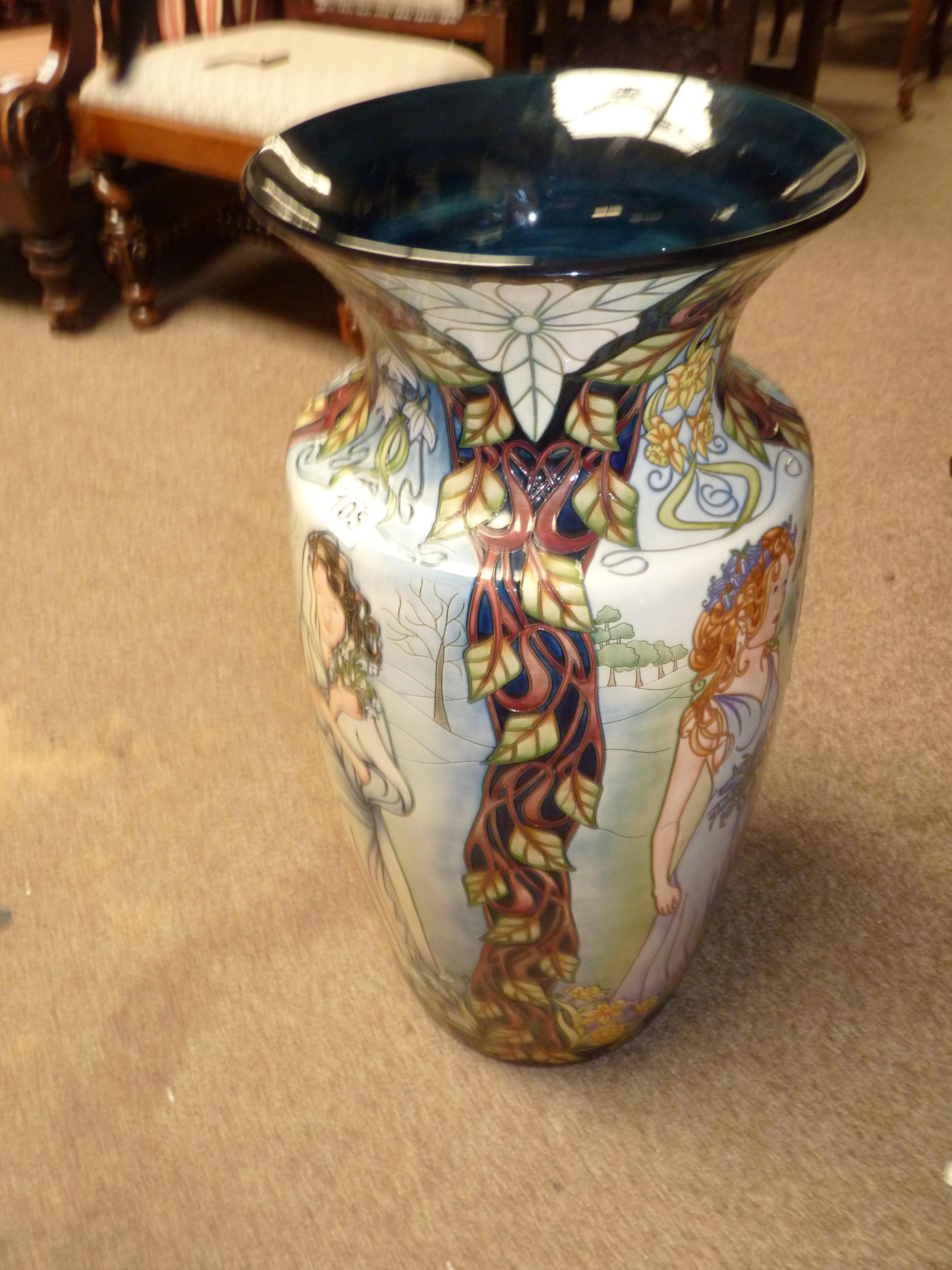 Large 65cm Moorcroft 'Belle femmes' / four seasons vase in excellent condition - Image 2 of 9