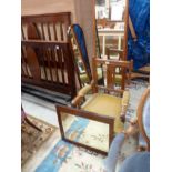 Oak armchair, mirrors etc