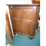 Large oak corner cupboard