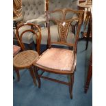 Edwardian Marquetry chair