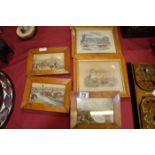 5 x framed hunting scenes incl Adam East