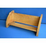 Mouseman oak book rack 46cm across