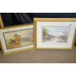 Pair of Countryside scenes by K Richardson and Robert Mann