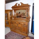 Oak Antique oak sideboard decoration (art noveau)