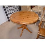 Pine circular dining table